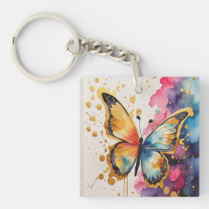 Porte-clefs Papillon Coloré