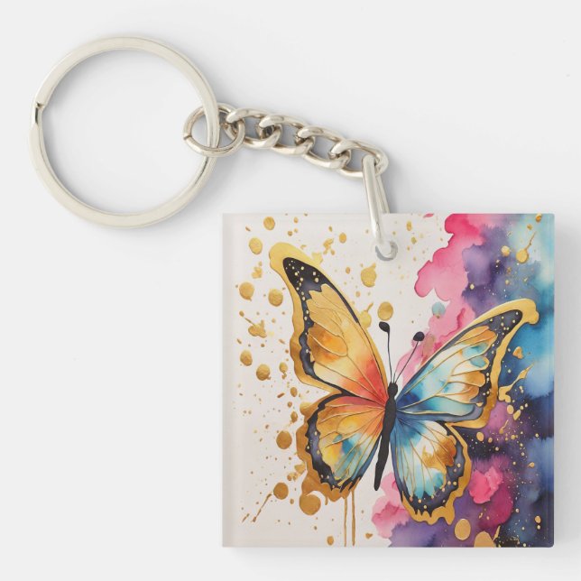 Porte-clefs Papillon Coloré (Devant)