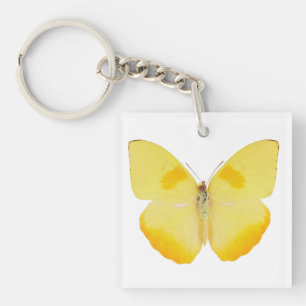 Porte-clefs Papillon commun de jaune d'herbe