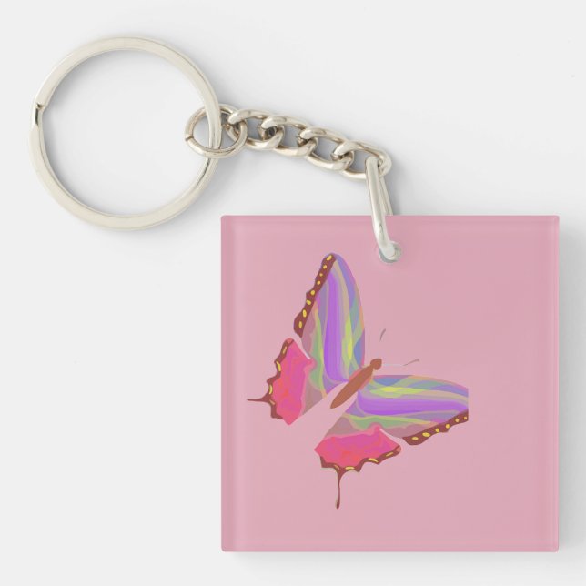 Porte-clefs Papillon de dessin (Devant)