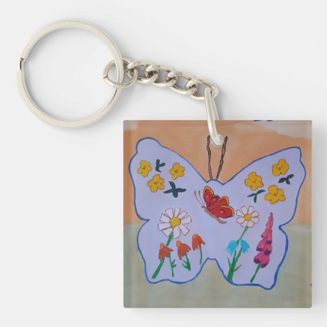 Porte-clefs Papillon Dreaming Acrylique (Devant)
