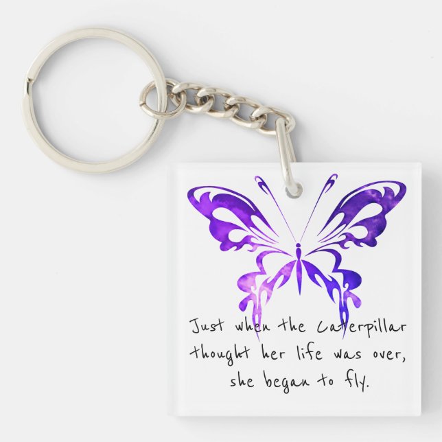 Porte-clefs Papillon Inspirationnel (Devant)