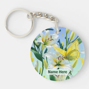 Porte-clefs Papillon jaune Lily porte - clé