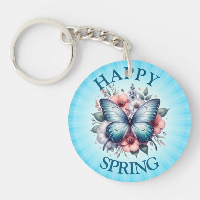 Porte-clefs Papillon joyeux du printemps-96282 (Devant)