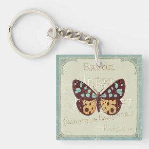 Porte-clefs Papillon modelé par cru