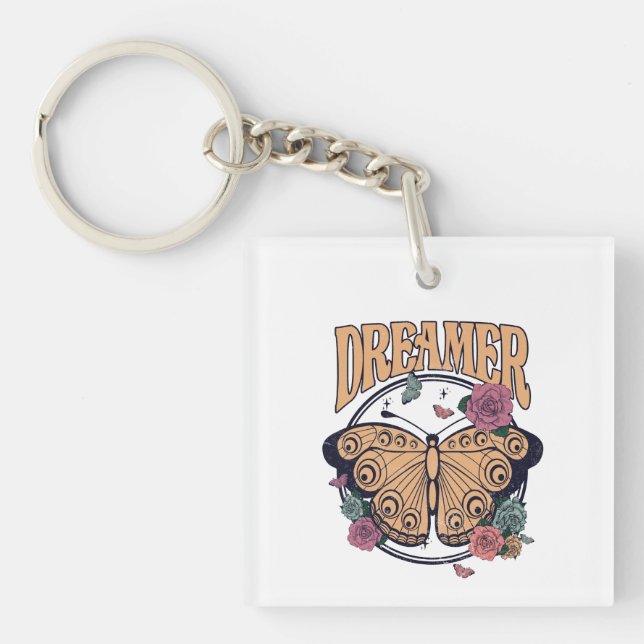 Porte-clefs Papillon rêveur (Devant)
