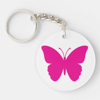 Porte-clefs Papillon Rose Chaud Fille Acrylique