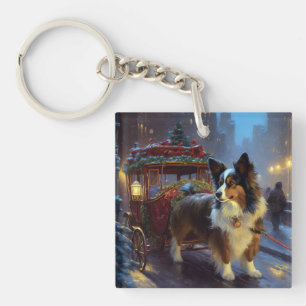 Porte-clefs Papillon Saison des Fêtes de Noël