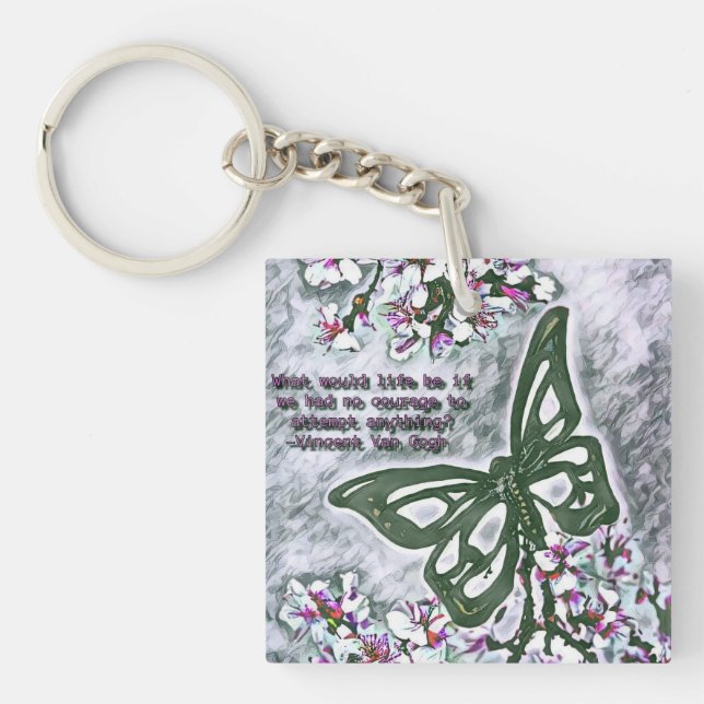 Porte-clefs Papillon Van Gogh (Devant)
