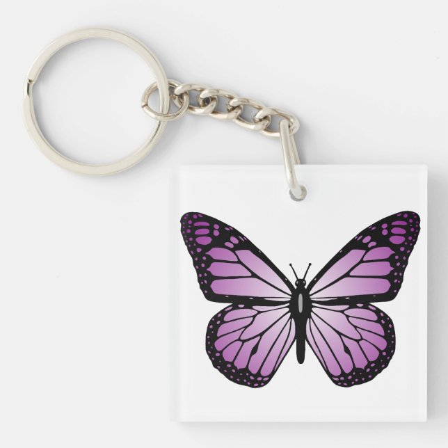 Porte-clefs Papillon Violet (Devant)
