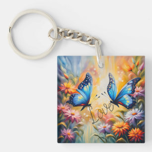 Porte-clefs papillons amoureux
