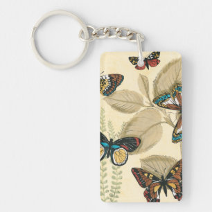 Porte-clefs Papillons glissant au-dessus du feuille