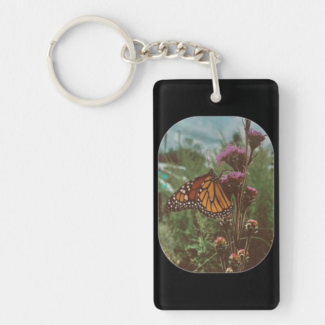 Porte-clefs papillons orange  (Devant)