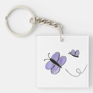 Porte-clefs Papillons pourpres