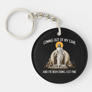 Porte-clefs Pâques Sortant De Ma Grotte Jésus