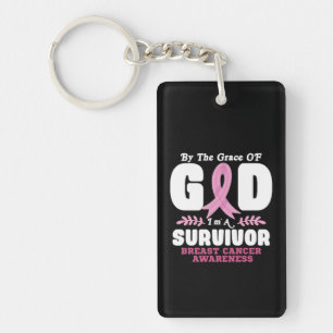Porte-clefs Par la grâce de Dieu, je suis un survivant du canc