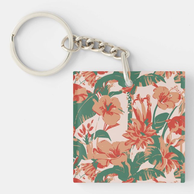Porte-clefs Paradis floral tropical (Devant)