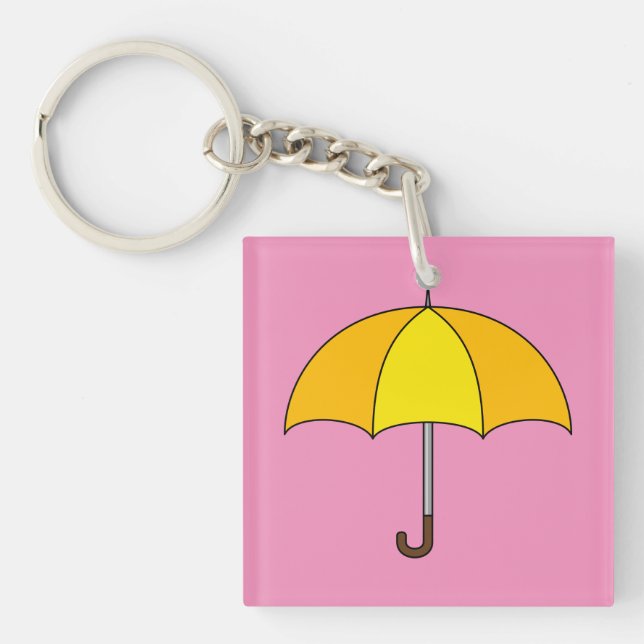 Porte-clefs Parapluie jaune (Devant)