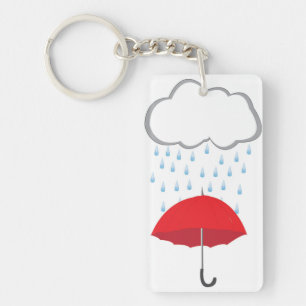 Porte-clefs Parapluie sous la pluie