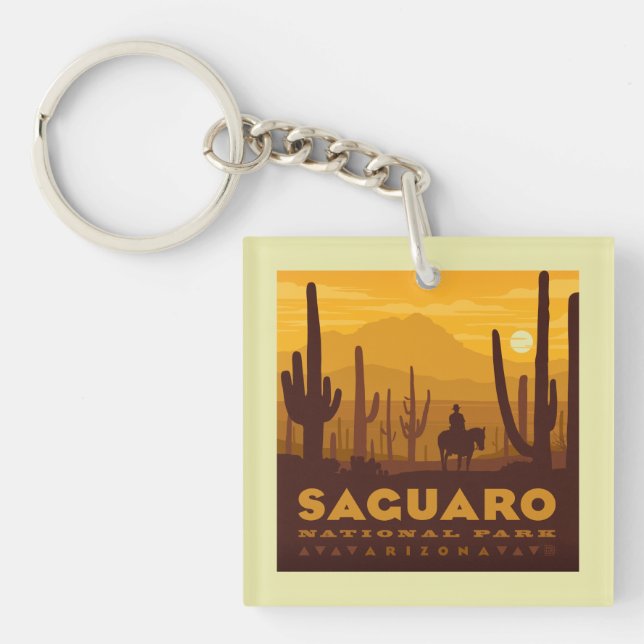 Porte-clefs Parc national Carré du Saguaro | Arizona (Devant)