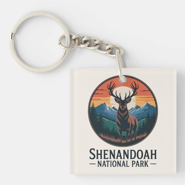 Porte-clefs Parc national de Shenandoah Deer Emblem (Devant)