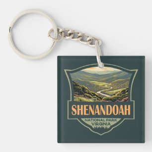 Porte-clefs Parc national de Shenandoah Illustration Voyage Ré