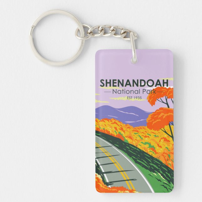 Porte-clefs Parc national de Shenandoah Skyline Drive Virginie (Devant)