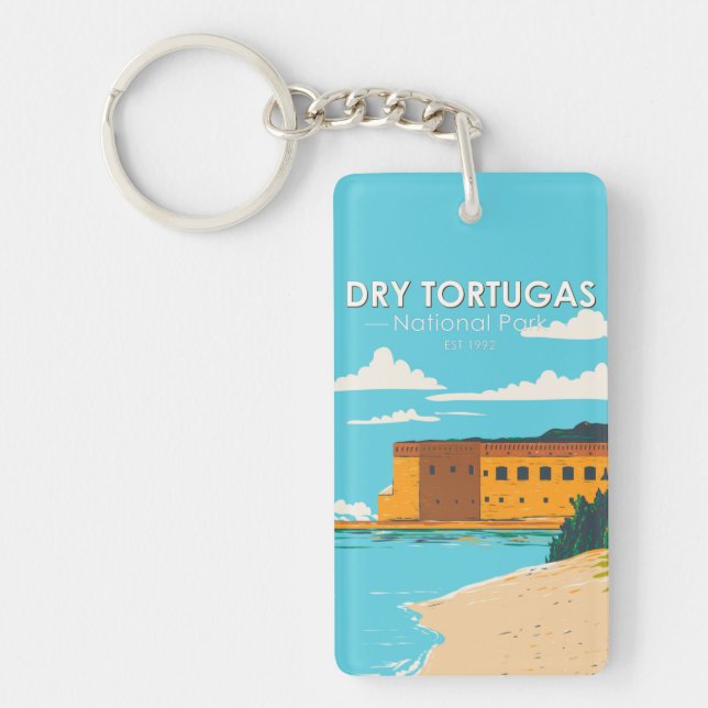 Porte-clefs Parc national de Tortugas sec Florida Fort Vintage (Devant)