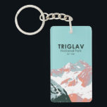 Porte-clefs Parc national de Triglav Mont Triglav Slovénie<br><div class="desc">Design d'illustration vectorielle Triglav. Le mont Triglav,  le plus haut sommet des Alpes juliennes,  se dresse presque au milieu du parc national.</div>