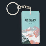 Porte-clefs Parc national de Triglav Mont Triglav Slovénie<br><div class="desc">Design d'illustration vectorielle Triglav. Le mont Triglav,  le plus haut sommet des Alpes juliennes,  se dresse presque au milieu du parc national.</div>