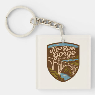 Porte-clefs Parc national de vintage New River Gorge