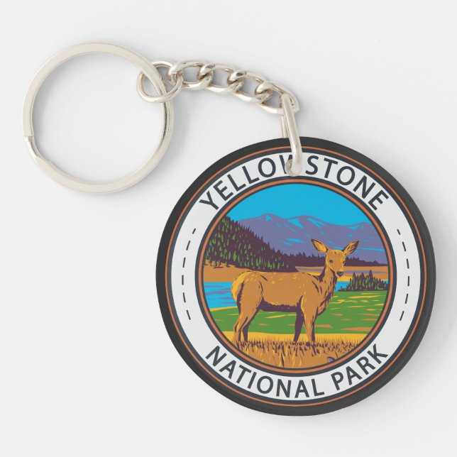 Porte-clefs Parc national de Yellowstone Mule Cercle des cerfs (Devant)