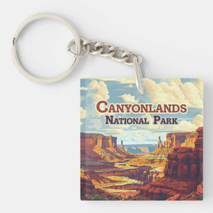 Porte-clefs Parc national des Canyonlands Utah Moab Retro