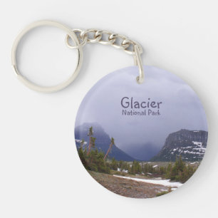 Porte-clefs Parc national des Glaciers Nuages bleus et arbres 