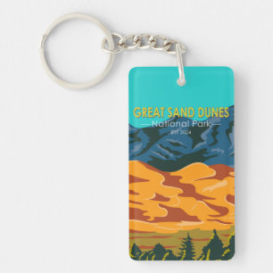 Porte-clefs Parc national des Great Sand Dunes Colorado Vintag