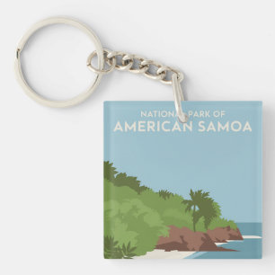 Porte-clefs Parc national des Samoa américaines Minimaliste