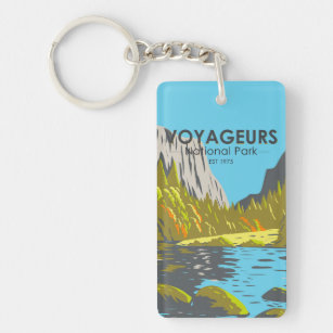 Porte-clefs Parc national des Voyageurs Minnesota Vintage