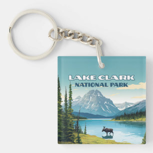 Porte-clefs Parc national du lac Clark Vintage voyage de l'Ala