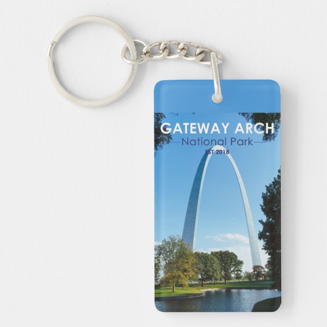 Porte-clefs Parc national Gateway Arch Missouri à deux côtés (Devant)