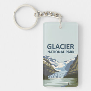Porte-clefs Parc national Glacier Art de voyage