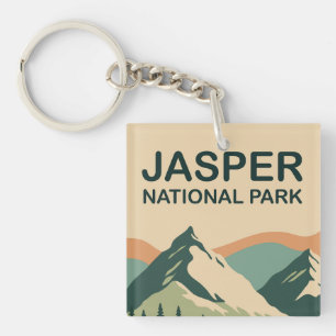 Porte-clefs Parc national Jasper Canada Art de la nature panor