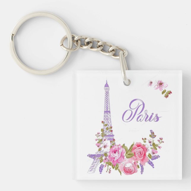 Porte-clefs Paris in Bloom Midnight in Paris Floral Paris Roma (Devant)