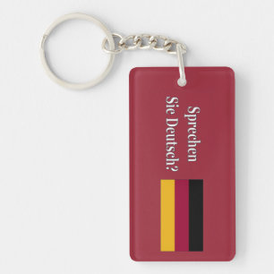Porte-clefs Parles-tu allemand ? en allemand. Indicateur wf
