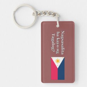 Porte-clefs Parlez-vous le tagalog ? en tagalog. Indicateur wf