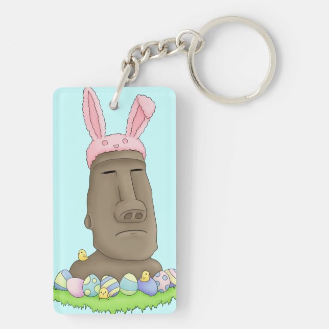 Porte-clefs Parodie de lapin d'île de Pâques (Dos)