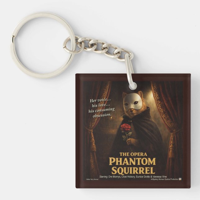 Porte-clefs Parodie de l'Opéra Fantôme Écureuil (Devant)