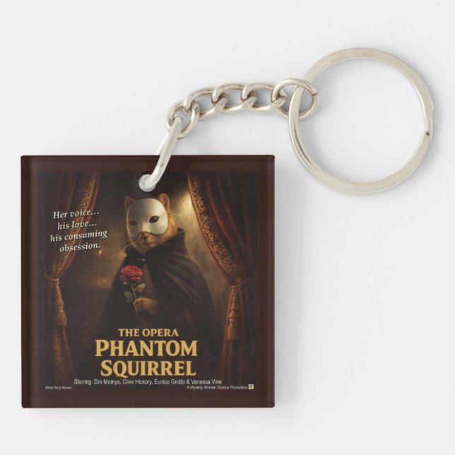 Porte-clefs Parodie de l'Opéra Fantôme Écureuil (Dos)