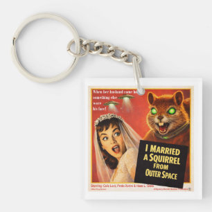 Porte-clefs Parodie d'écureuil de l'espace extra-atmosphérique