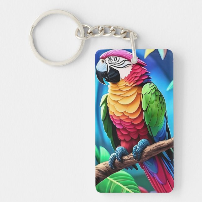 Porte-clefs Parrot coloré Macaw Bird (Devant)