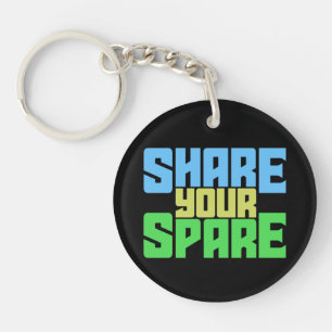Porte-clefs Partagez votre argent de secours un bouton de don